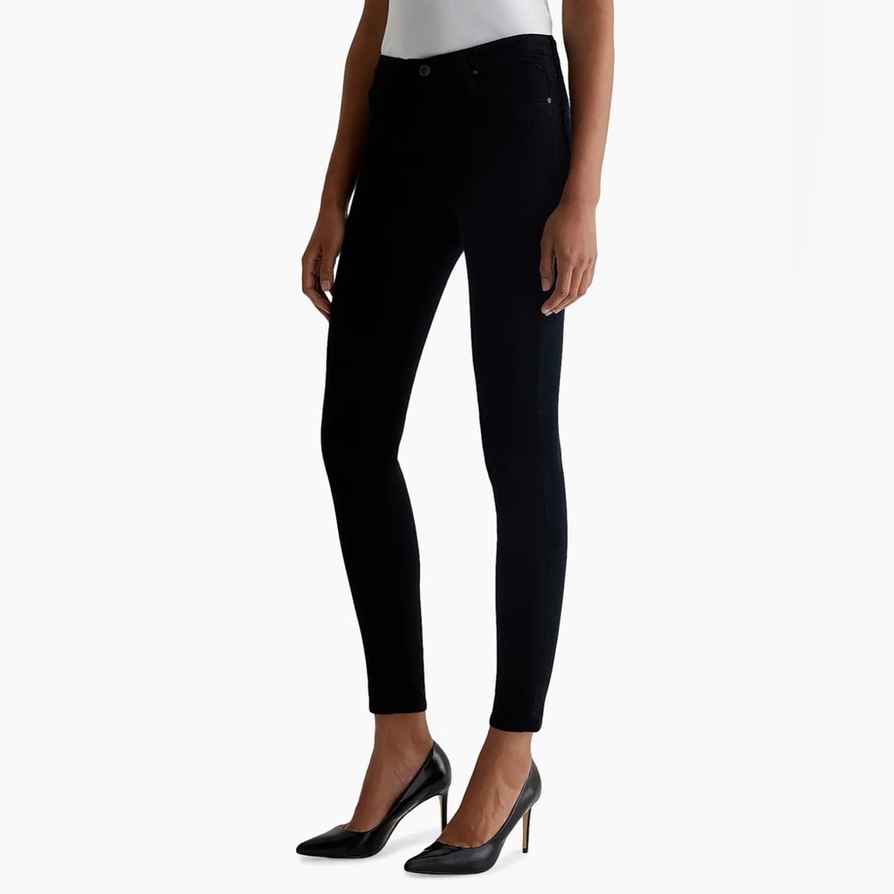 AG Adriano Goldschmied Farrah Black Velvet Skinny Pant